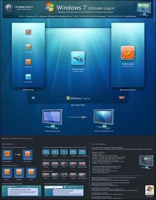 Windows 7 Logon Pack v1.1 For Windows XP