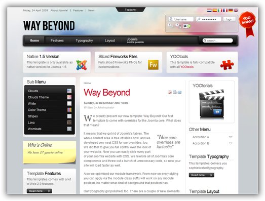 Enero 2009 Way Beyond YooTheme Joomla Template